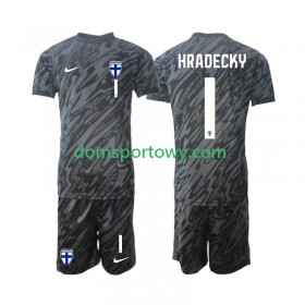 Koszulka Finlandia HRADECKY 1 Bramkarska Dziecięcy Domowe Koszulki Piłkarskie 2024 Krótki Rękaw